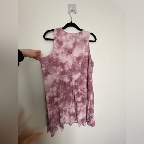 Casual pink marble Print Dress - Picture 5 of 5